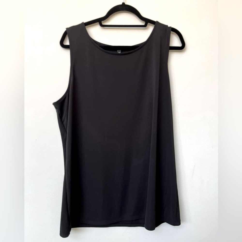 Talbots Plus Size Travel Knit Black Tank Top Size 2X EUC